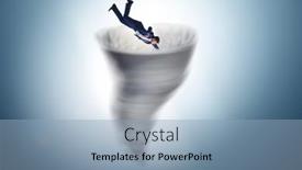  Presentation with bankruptcy - Presentation theme featuring bankruptcy-and-crisis-concept background and a light blue colored foreground