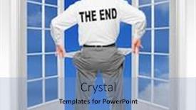  Presentation with bankruptcy - Beautiful presentation theme featuring economic recession - bankruptcy concept businessman holding his backdrop and a teal colored foreground