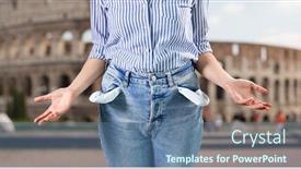  Presentation with bankruptcy - PPT theme consisting of bankruptcy-financial-crisis-and-poverty background and a ocean colored foreground