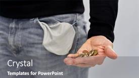  Presentation with financial crisis - Colorful presentation theme enhanced with bankruptcy-financial-crisis-and-poverty backdrop and a gray colored foreground