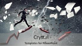  Presentation with climbing - Cool new PPT layouts with bankruptsy - climbing up to success backdrop and a  colored foreground