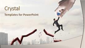  Presentation with law media - Slide set with bankruptsy - hand of law and justice background and a cream colored foreground