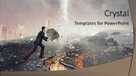  Presentation with challenge - PPT theme consisting of bankruptsy - strong enough to challenge it background and a  colored foreground