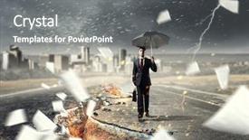  Presentation with challenge - Slide deck with bankruptsy - strong enough to challenge it background and a  colored foreground