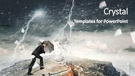  Presentation with challenge - Beautiful slide set featuring bankruptsy - strong enough to challenge it backdrop and a dark gray colored foreground