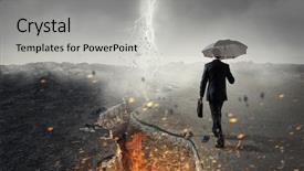  Presentation with challenge - Cool new slide set with bankruptsy - strong enough to challenge it backdrop and a light gray colored foreground