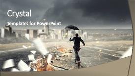  Presentation with challenge - Slide set having bankruptsy - strong enough to challenge it background and a  colored foreground