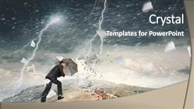  Presentation with challenge - Slides having bankruptsy - strong enough to challenge it background and a  colored foreground