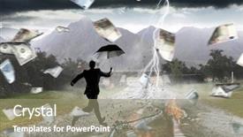  Presentation with challenge - Presentation design consisting of bankruptsy - strong enough to challenge it background and a  colored foreground