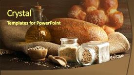  Presentation with oil seeds - Slide deck featuring banks bread buns and oil background and a  colored foreground