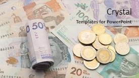  Presentation with money multiplyer - Cool new slides with banks peso bill - colombian money on a white backdrop and a soft green colored foreground