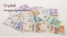  Presentation with colombian exchange - PPT layouts with banks peso bill - colombian money on a white background and a lemonade colored foreground