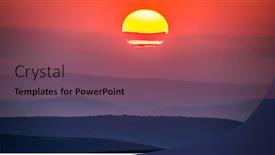  Presentation with misty - Slides consisting of banner-of-sunrise-or-sunset background and a violet colored foreground