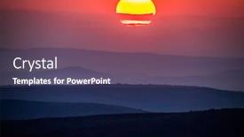  Presentation with misty - Beautiful presentation theme featuring banner-of-sunrise-or-sunset backdrop and a violet colored foreground