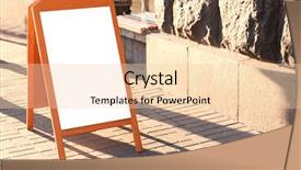  Presentation with airport boarding board - Amazing slide deck having banner publicity - blank advertising board on city backdrop and a  colored foreground