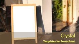  Presentation with city street - Beautiful PPT layouts featuring banner publicity - blank advertising board on city backdrop and a  colored foreground