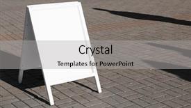  Presentation with city street - PPT layouts featuring banner publicity - blank advertising board on city background and a  colored foreground