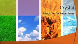  Presentation with ground water - PPT theme having banner with nature elements background and a gold colored foreground