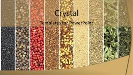  Presentation with spices - Presentation with banners of herbs and spices background and a yellow colored foreground