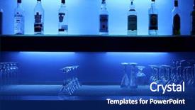  Presentation with alcohol - PPT layouts with banquet hall - alcohol bar background and a ocean colored foreground