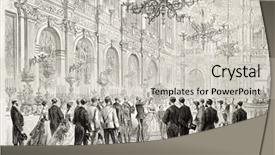  Presentation with banquet - Beautiful presentation theme featuring banquet in hietzing near vienna backdrop and a light gray colored foreground