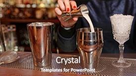  Presentation with bartender - Beautiful presentation theme featuring banquet night - bartender is adding milk backdrop and a tawny brown colored foreground