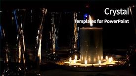  Presentation with banquet - Slide deck enhanced with banquet night - glasses and burning candles background and a black colored foreground
