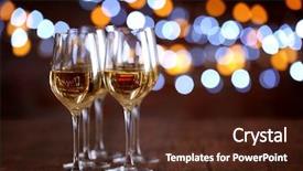  Presentation with jesus bread and wine - Beautiful slides featuring banquet night - glasses of wine backdrop and a  colored foreground