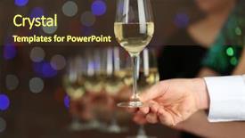  Presentation with wine - Amazing theme having banquet night - male hand taking wine glass backdrop and a  colored foreground