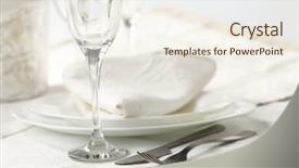  Presentation with banquet - Presentation theme enhanced with banquet table background and a sky blue colored foreground