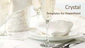  Presentation with wedding banquet table - Cool new presentation theme with banquet table backdrop and a cream colored foreground