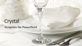  Presentation with banquet - Presentation having banquet table background and a sky blue colored foreground