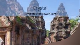  Presentation with cambodia - Presentation theme with banteay-srey-temple-cambodia background and a light blue colored foreground