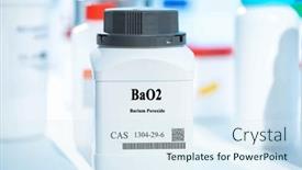  Presentation with plastic packaging - Slide set having bao2-barium-peroxide-cas-1304 background and a sky blue colored foreground
