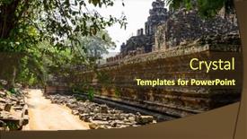  Presentation with ancient asia - Amazing presentation having baphuon part of khmer angkor temple complex popular among tourists ancient landmark and place of worship in southeast asia siem reap cambodia backdrop and a tawny brown colored foreground