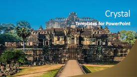  Presentation with cambodia - Slides featuring baphuon temple angkor thom cambodia background and a teal colored foreground