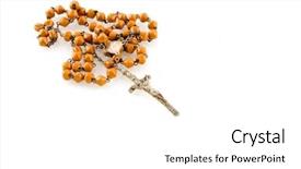  Presentation with rosary - Amazing theme having baptism jesus - praying with rosary backdrop and a  colored foreground