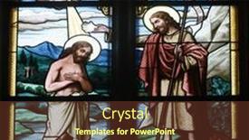  Presentation with baptism - Presentation having baptism-of-the-lord background and a tawny brown colored foreground