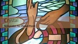  Presentation with baptism - Audience pleasing theme consisting of baptism backdrop and a coral colored foreground