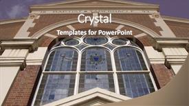  Presentation with church history - Slides featuring baptist church background and a violet colored foreground