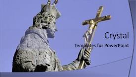  Presentation with history church - Presentation design consisting of baptist history - church of the holy cross background and a light blue colored foreground