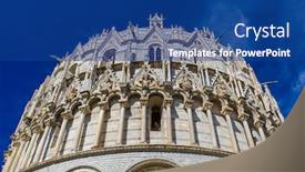  Presentation with mughal art and architecture - Amazing presentation design having baptistery-in-pisa-italy-architecture backdrop and a ocean colored foreground