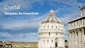  Presentation with italy - Cool new presentation theme with baptistery-of-the-cathedral backdrop and a teal colored foreground