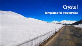  Presentation with road - Colorful slides enhanced with baqueira beret road in lerida backdrop and a  colored foreground