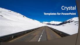  Presentation with road - Theme featuring baqueira beret road in lerida background and a  colored foreground