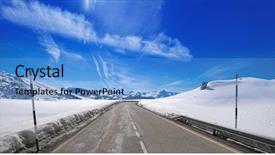  Presentation with road to bail reform - PPT layouts enhanced with baqueira beret road in lerida background and a light blue colored foreground