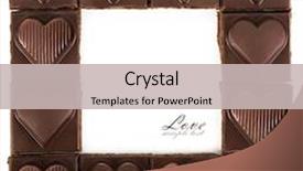  Presentation with hearts - Presentation theme featuring chocolate hearts for valentine's day background and a light gray colored foreground