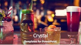  Presentation with accessories - Slides with bar accessories with cocktails background and a tawny brown colored foreground