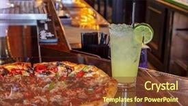  Presentation with alcohol - Presentation theme consisting of bar at a local tavern background and a tawny brown colored foreground