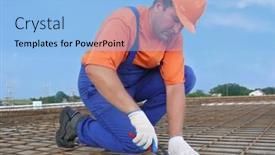  Presentation with reinforcement steel - Slide deck consisting of bar-bender-fixing-steel-reinforcement background and a light blue colored foreground